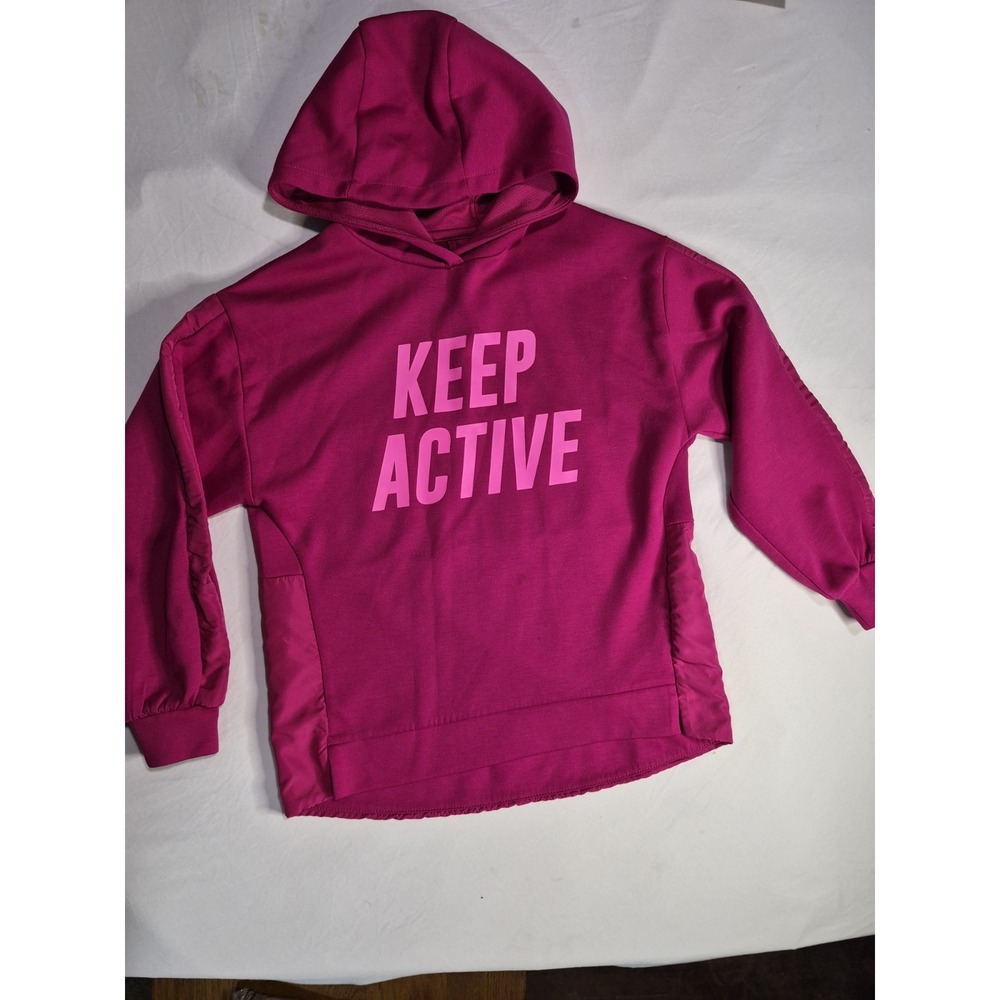 ZARA Kid HOODIE FUSHIA (Beautiful) "KEEP ACTIVE"  Size 11-12 NWOT